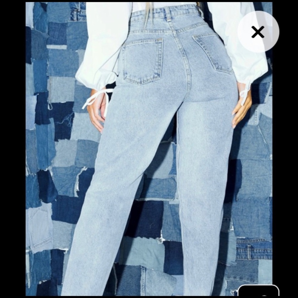 Prettylittlething mom jeans size 2